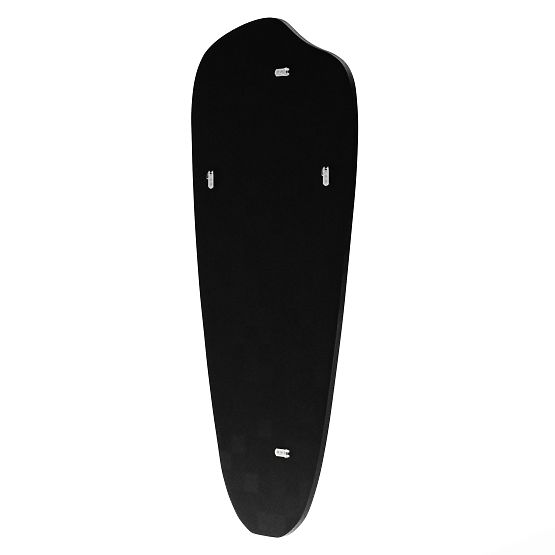 Specchio sospeso con cornice nera Frivatti, 60x140 cm, forma irregolare