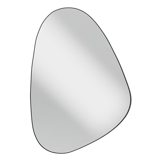 Specchio sospeso con cornice nera Libia, 76x51 cm, forma irregolare