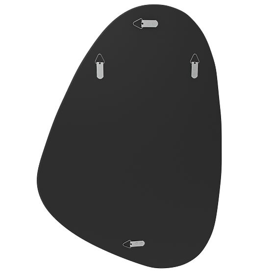 Specchio sospeso con cornice nera Libia, 76x51 cm, forma irregolare