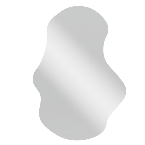 Specchio sospeso con cornice nera Zoe, 80x55 cm, forma irregolare