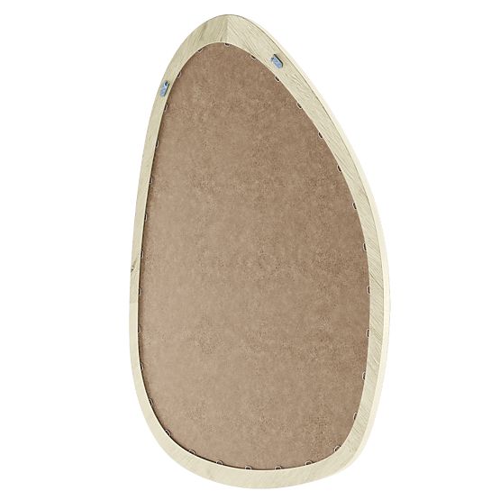 Specchio sospeso in cornice di legno Lisa 70x90 cm, forma irregolare, naturale