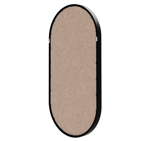 Specchio sospeso in cornice di legno Plico 45x90 cm, ovale, nero
