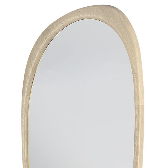 Specchio sospeso in cornice di legno Sogno 60x165 cm, forma irregolare, naturale