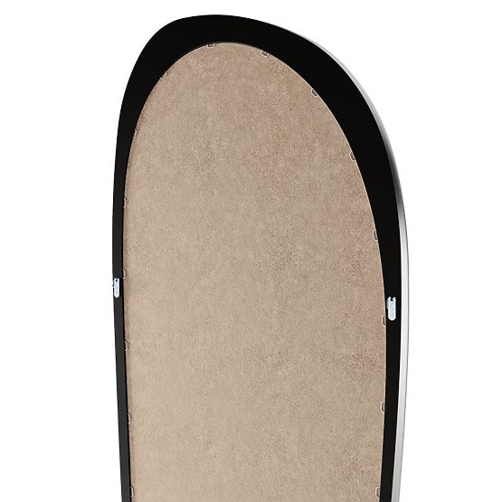 Specchio sospeso in cornice di legno Sogno 60x165 cm, forma irregolare, nero