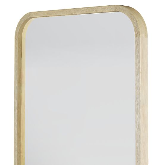 Specchio sospeso in cornice di legno Spira 60x160 cm, rettangolare, arrotondato, naturale