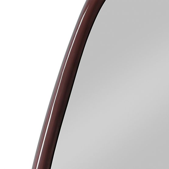 Specchio sospeso Siri, forma irregolare, bordeaux-marrone, lucido