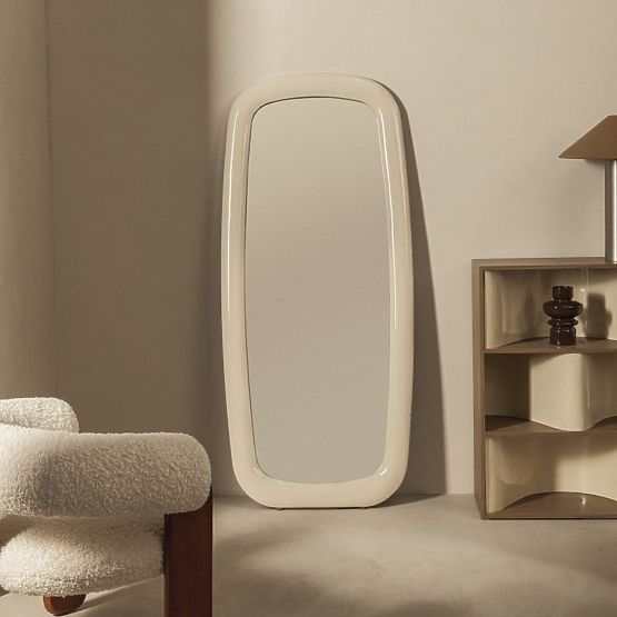 Specchio Uva, 180x80 cm, beige chiaro, lucido