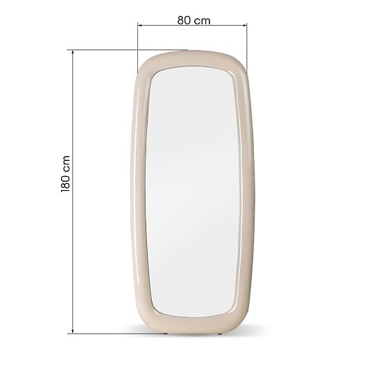 Specchio Uva, 180x80 cm, beige chiaro, lucido