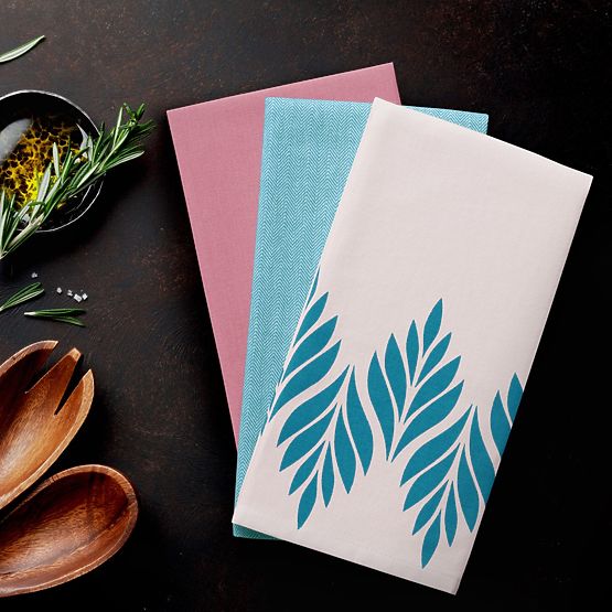 Strofinaccio da cucina LETTY rosa con stampa moderna in stile moderno 50x70 ameliahome