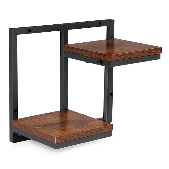 Supporto da parete per fiori, mensola sospesa per piante e decorazioni, 2 livelli, loft ModernHome