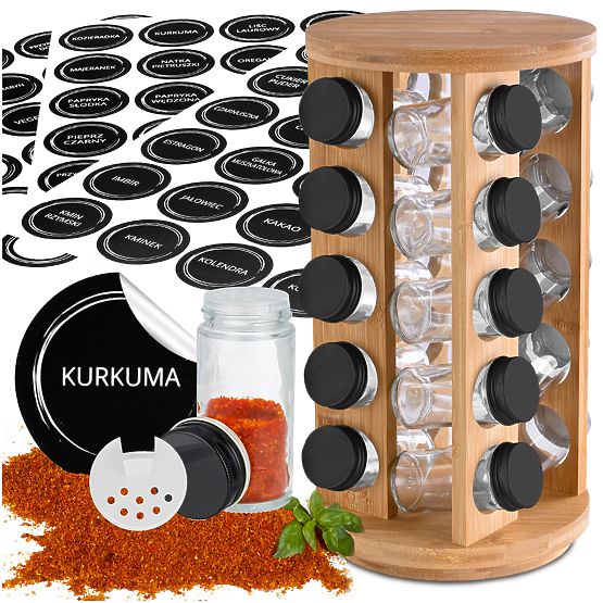 Supporto girevole in bambù per spezie ROTOR