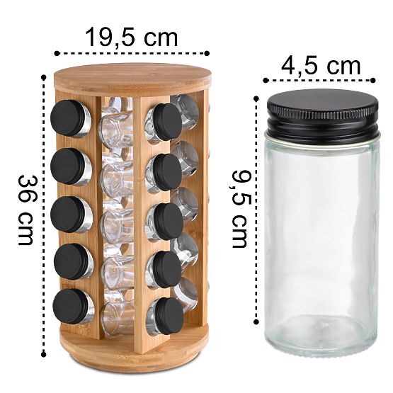 Supporto girevole in bambù per spezie ROTOR