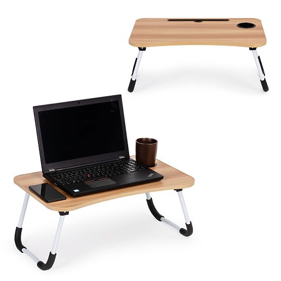 Supporto per laptop tavolino da letto 60x40cm - Legno