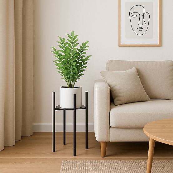 Supporto per piante loft Torre 60 cm nero