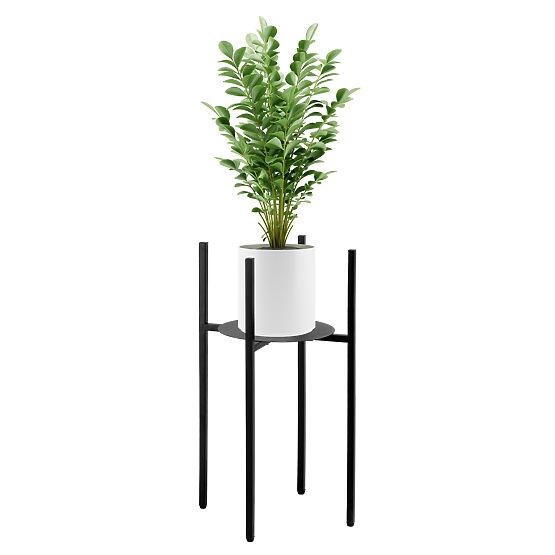 Supporto per piante loft Torre 60 cm nero