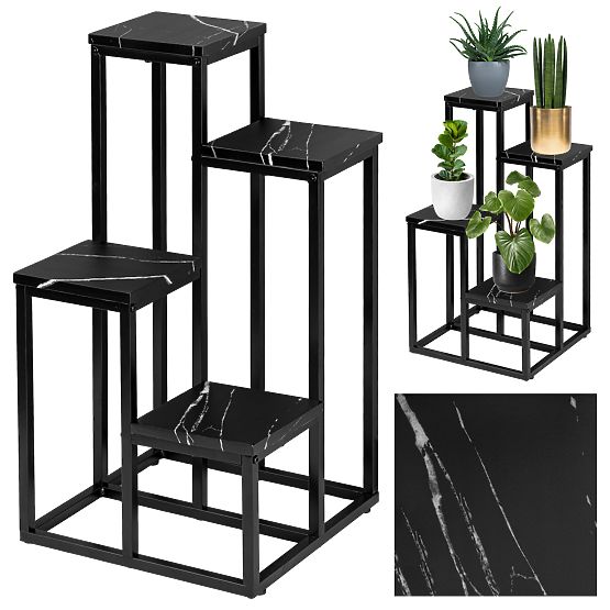 Supporto per piante Mogren marmo nero