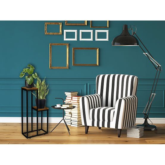 Supporto per piante nero Hazel Rustic rovere antico