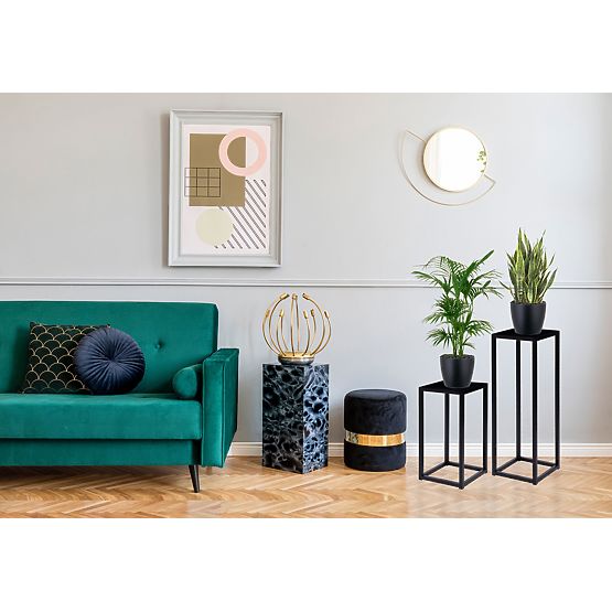 Supporto per piante Piatto loft 40 cm nero