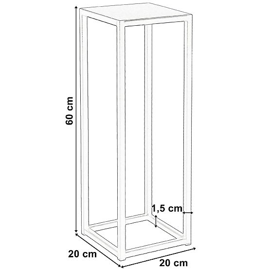 Supporto per piante Piatto loft 60 cm nero