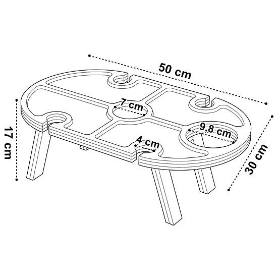 Tagliere da portata in bambù DELIA