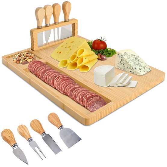 Tagliere per formaggi e antipasti Salers con posate