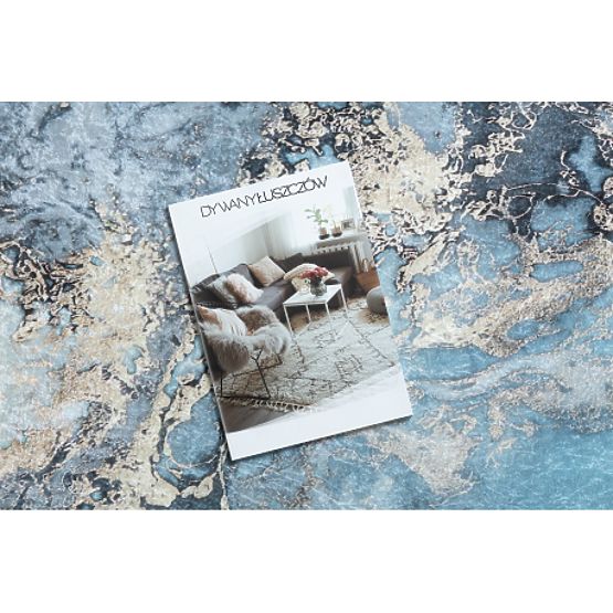 Tappetino da lavaggio ANDRE Marmo 2248 antiscivolo - blu