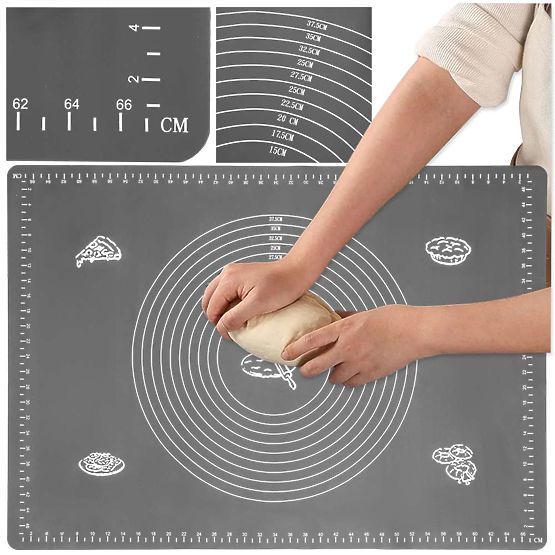 Tappetino da lavoro in silicone SELMA grafite 70x50 cm