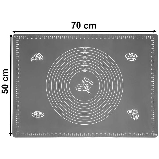 Tappetino da lavoro in silicone SELMA grafite 70x50 cm