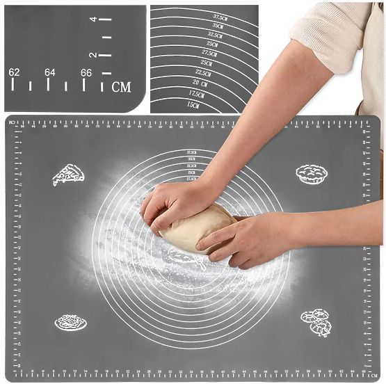 Tappetino da lavoro in silicone SELMA grafite 70x50 cm