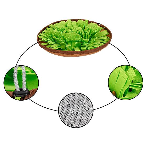 Tappetino olfattivo per snack SNIFFER pieghevole verde