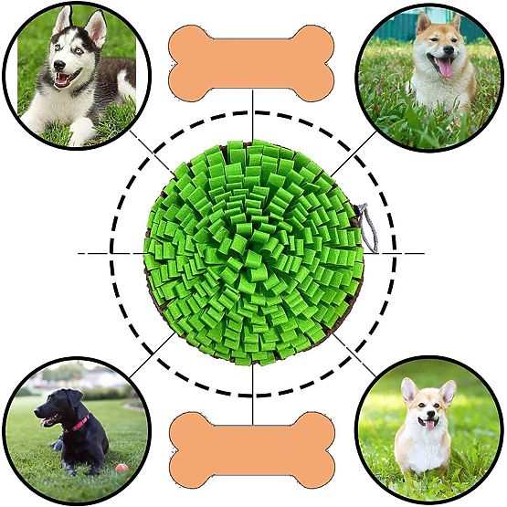 Tappetino olfattivo per snack SNIFFER pieghevole verde