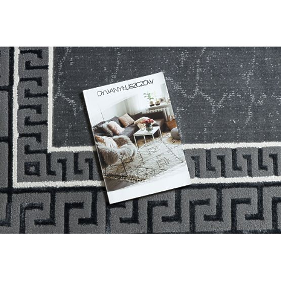 Tappeto ALLURE 1960 chiave greca, cornice - Strutturale, elegante, glamour grigio
