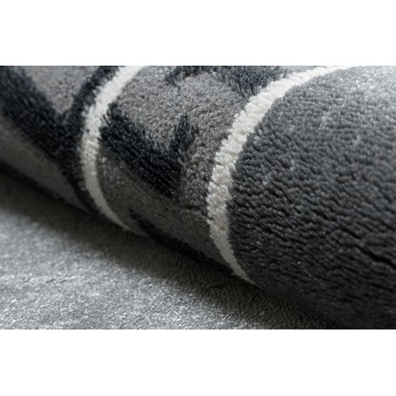 Tappeto ALLURE 1960 chiave greca, cornice - Strutturale, elegante, glamour grigio