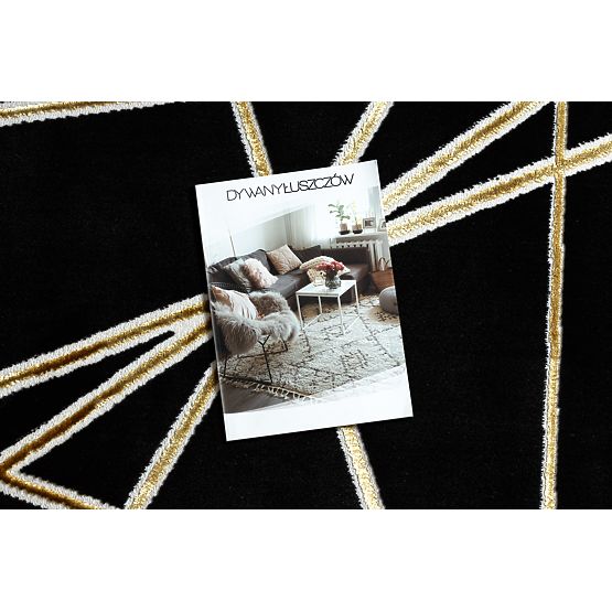 Tappeto ALLURE 1964 Geometrico - Strutturale, elegante, glamour nero / oro