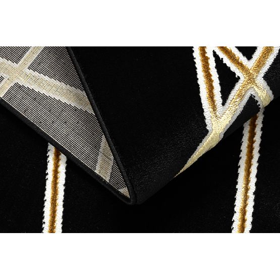 Tappeto ALLURE 1964 Geometrico - Strutturale, elegante, glamour nero / oro