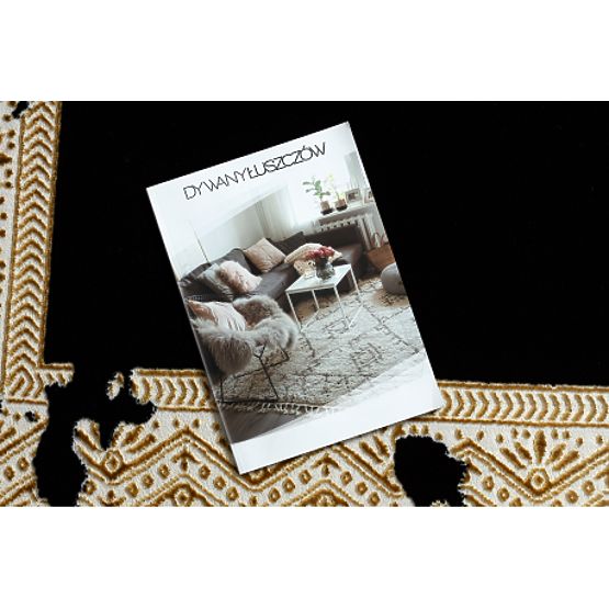 Tappeto ALLURE 1965 Cornice - Strutturale, elegante, glamour nero / oro