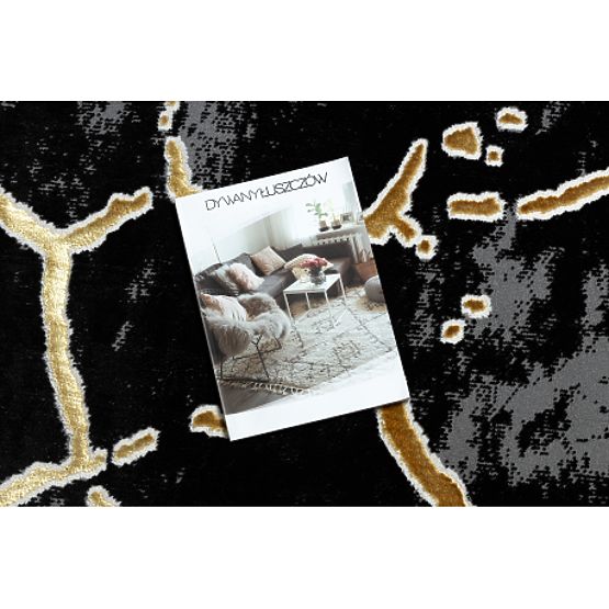 Tappeto ALLURE 1967 Marmo - Strutturale, elegante, glamour nero / oro