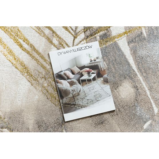 Tappeto BLISS Z216AZ137 crema / oro - Foglie di palma, moderno, strutturale