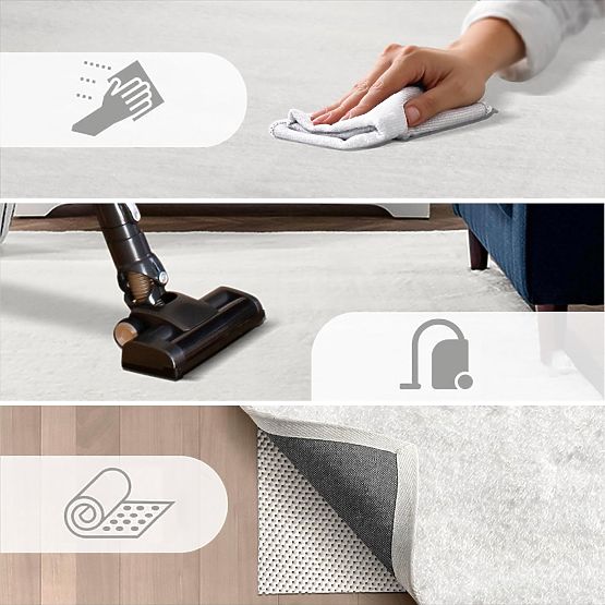 Tappeto di seta Rabbit - Grigio scuro