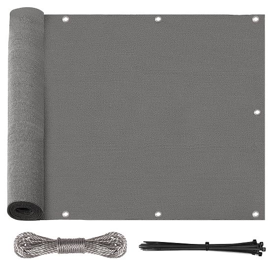 Tappeto protettivo da balcone grigio 1x6 m