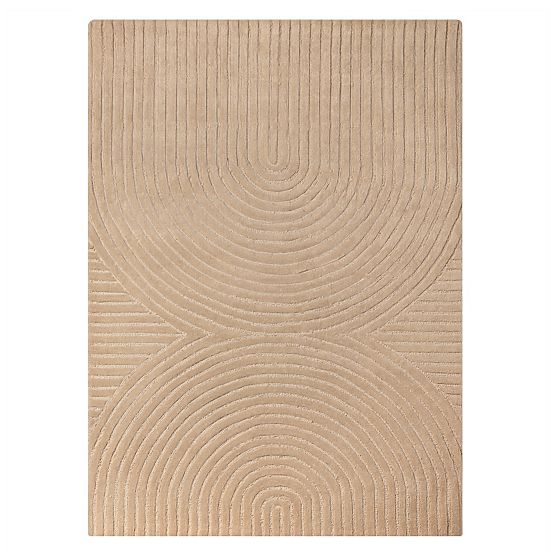 Tappeto rettangolare Isla, archi, tuftato, in lana, beige scuro, Dimensione tappeti: 190x290