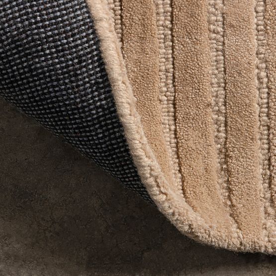 Tappeto rettangolare Isla, archi, tuftato, in lana, beige scuro, Dimensione tappeti: 190x290