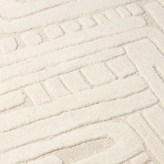 Tappeto rettangolare Sophia, tuftato, in cotone, crema, Dimensione del tappeto: 120x180