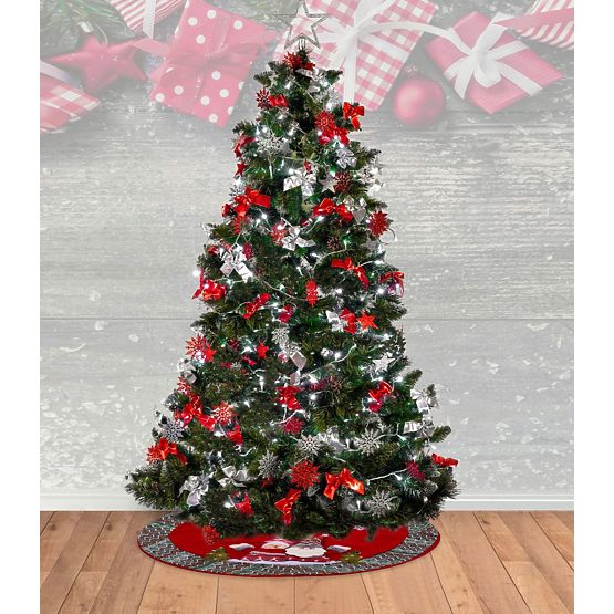Tappeto rosso per albero di Natale YX22025 80 cm