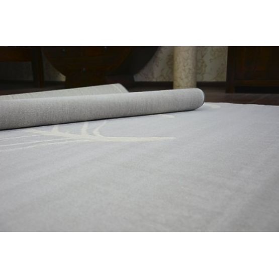 Tappeto SCANDI 18281/652- Foglie grigio crema