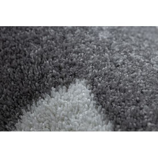 Tappeto SKETCH - F730 motivo Trifoglio Marocchino, Griglia grigia /bianca