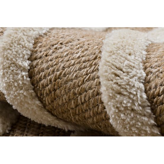 Tappeto SPARK 0688A beige / crema - Geometrico, sisal, strutturale