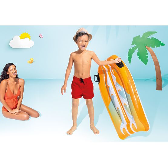 Tavola da nuoto gonfiabile con maniglie per bambini INTEX 58165 ARANCIONE
