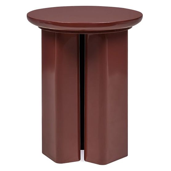 Tavolino Brie 40 cm, bordeaux/marrone, lucido