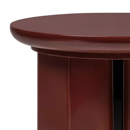 Tavolino Brie 40 cm, bordeaux/marrone, lucido